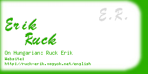 erik ruck business card